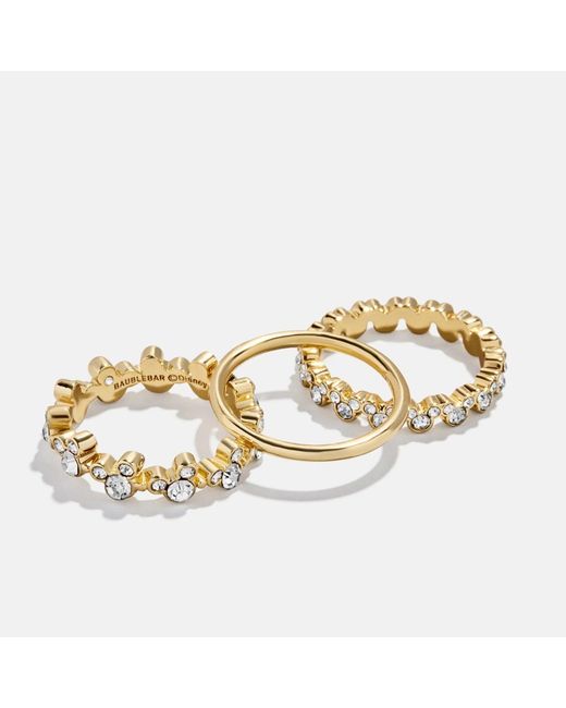 BaubleBar Metallic Disney Mickey Mouse Ring Set