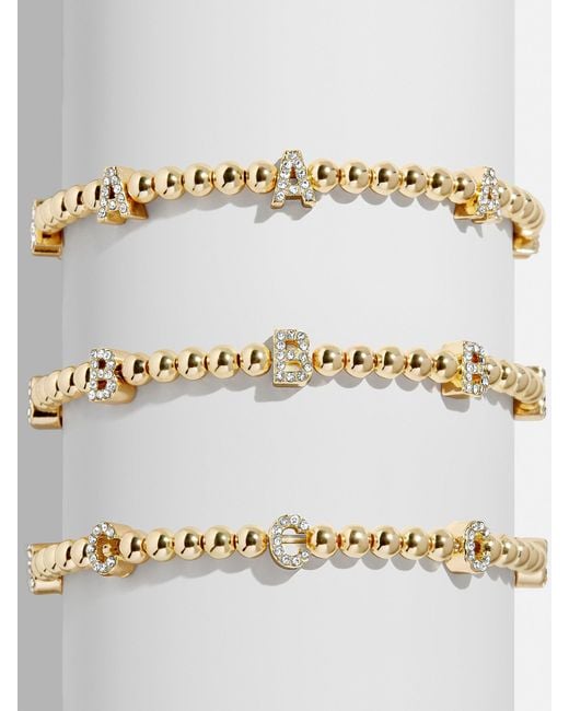 BaubleBar Metallic Repeating Initial Pisa Bracelet