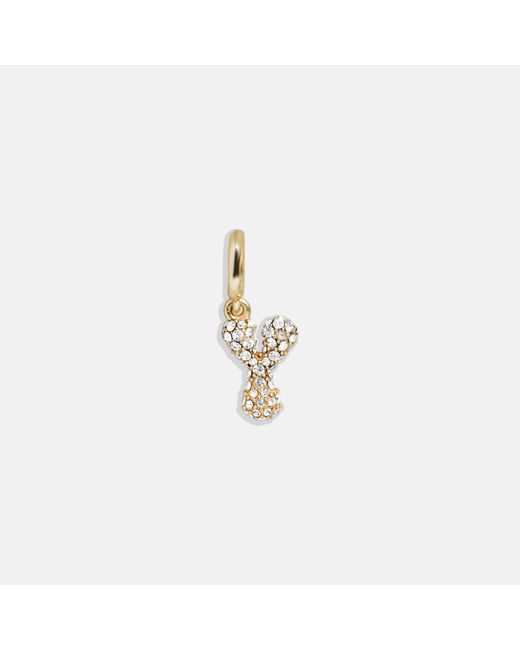 BaubleBar White Pavé Bubble Initial Cluster Charm