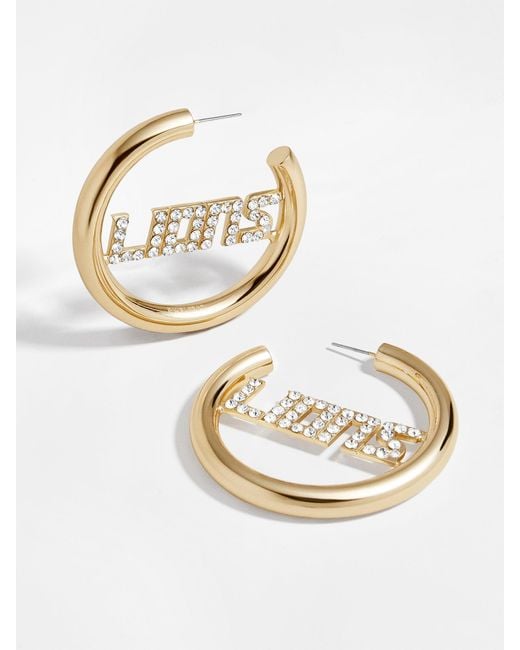BaubleBar Detroit Lions Logo Gold Hoops in Metallic Lyst