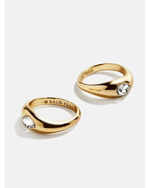 BaubleBar Metallic Vanessa Ring Set