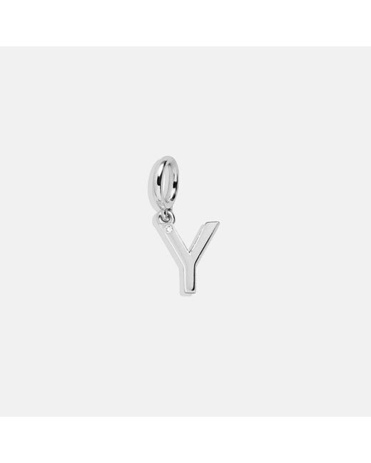 BaubleBar Blue Classic Silver Initial Cluster Charm
