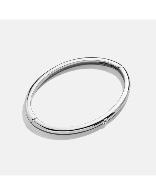 BaubleBar White Nadia Classic Single Bezel Hinge Bangle