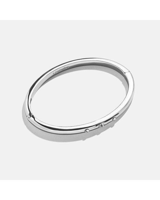 BaubleBar White Nadia Classic Triple Bezel Hinge Bangle