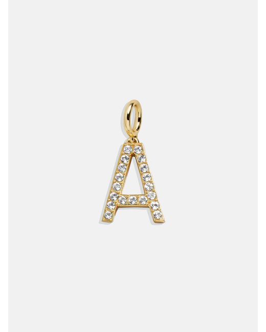 BaubleBar Natural Pavé Initial Cluster Charm