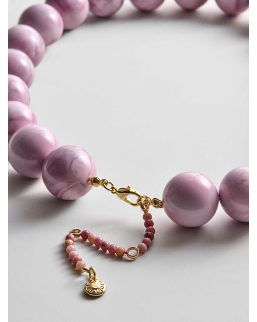 BaubleBar Pink Jane Beaded Necklace