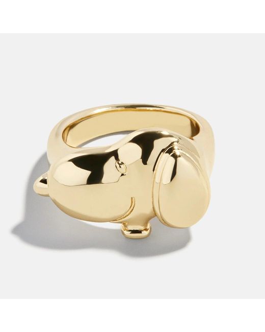 BaubleBar Metallic Peanuts Snoopy Statement Ring