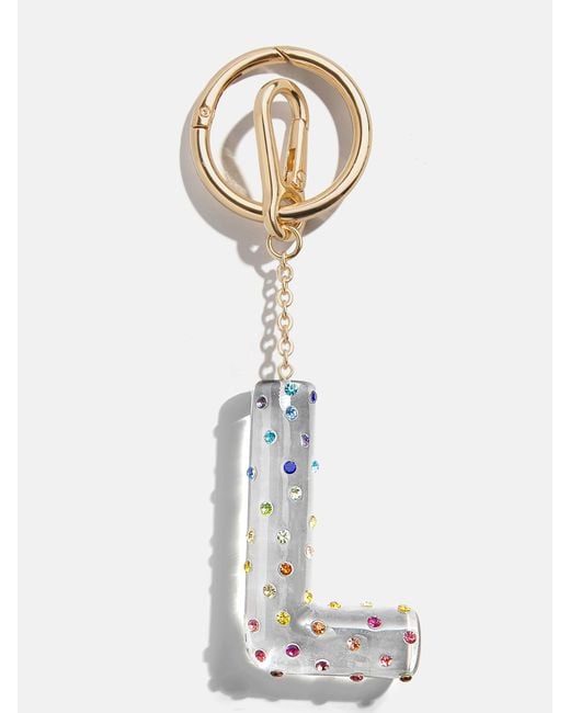 BaubleBar White Confetti Initial Bag Charm