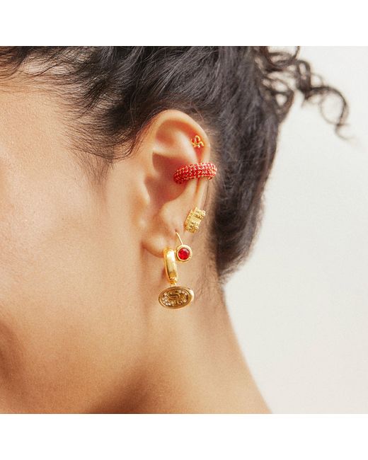 BaubleBar Metallic Nfl Earring Stack Set