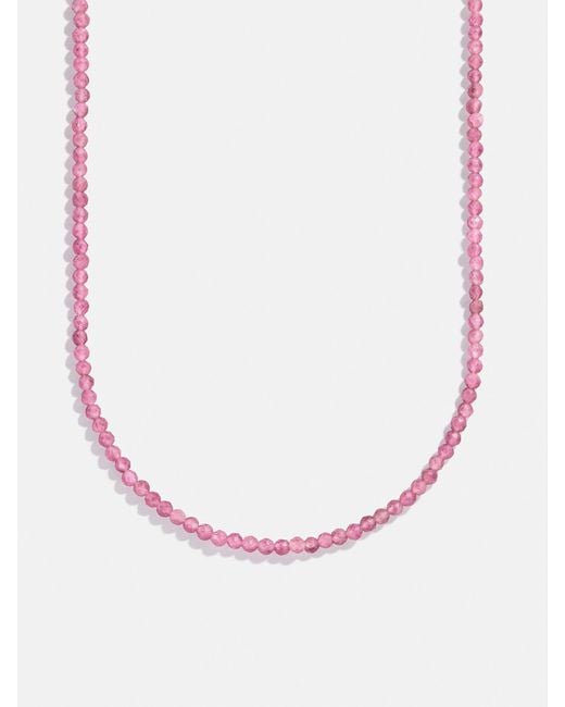 BaubleBar Pink Semi-precious Cluster Charm Necklace Chain
