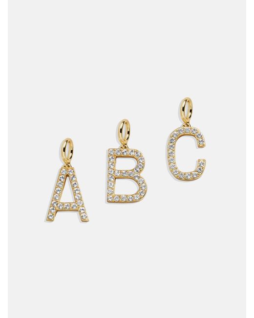 BaubleBar Natural Pavé Initial Cluster Charm