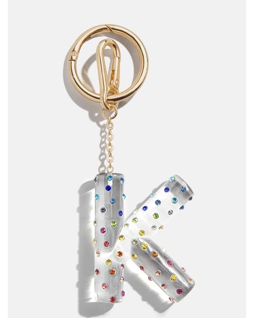 BaubleBar White Confetti Initial Bag Charm