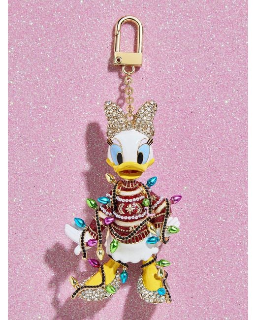 BaubleBar Pink Daisy Duck Deck The Halls Disney Bag Charm