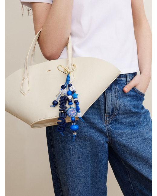 BaubleBar Blue Mlb Beaded Bag Charm