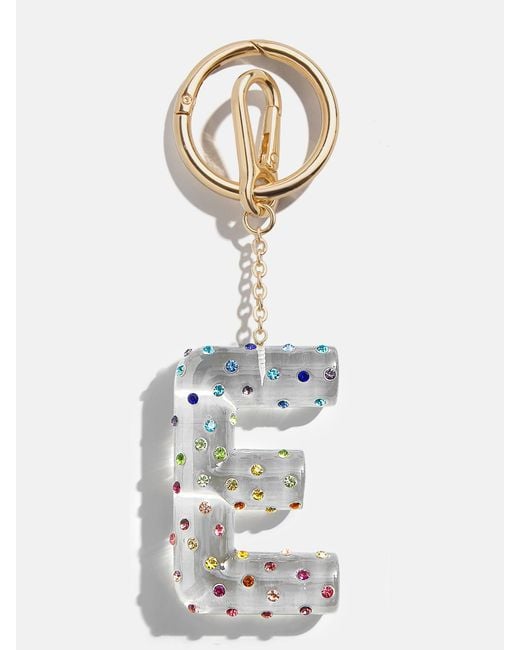 BaubleBar White Confetti Initial Bag Charm