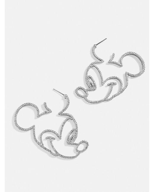 BaubleBar White Mickey Mouse Disney Outline Earrings