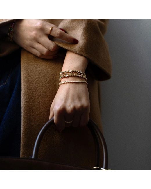 BaubleBar Metallic Repeating Initial Pisa Bracelet