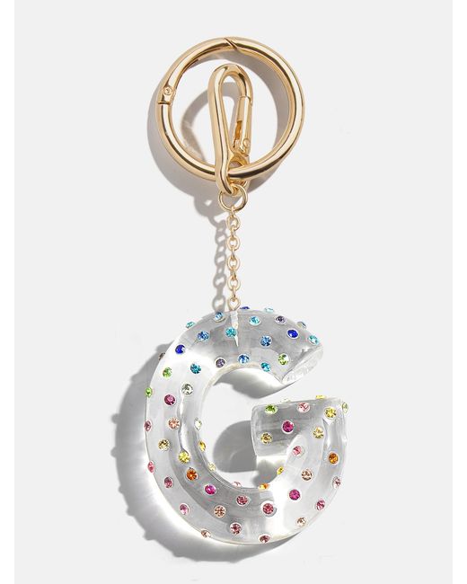 BaubleBar White Confetti Initial Bag Charm