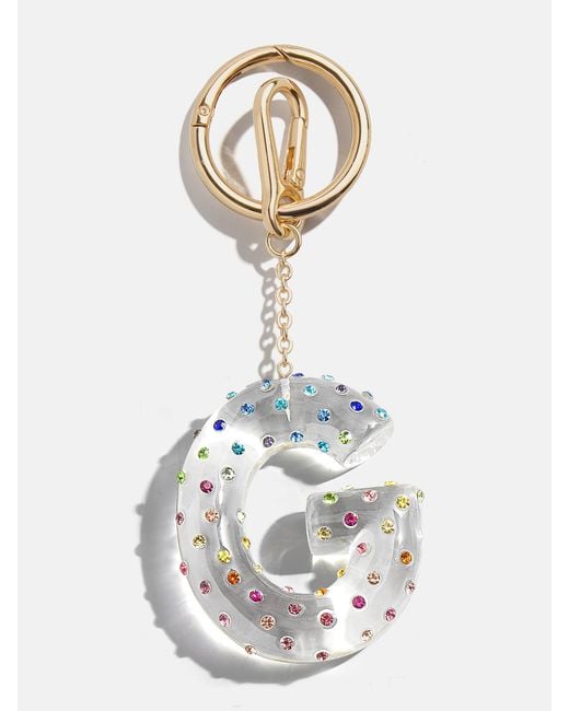 BaubleBar White Confetti Initial Bag Charm