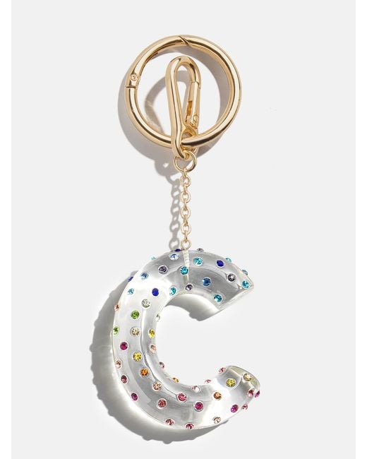 BaubleBar White Confetti Initial Bag Charm