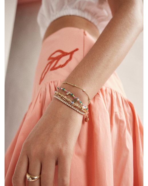 BaubleBar Metallic Rowan Semi-precious Layered Bracelet