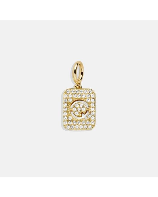 BaubleBar White Block Pavé Initial Cluster Charm