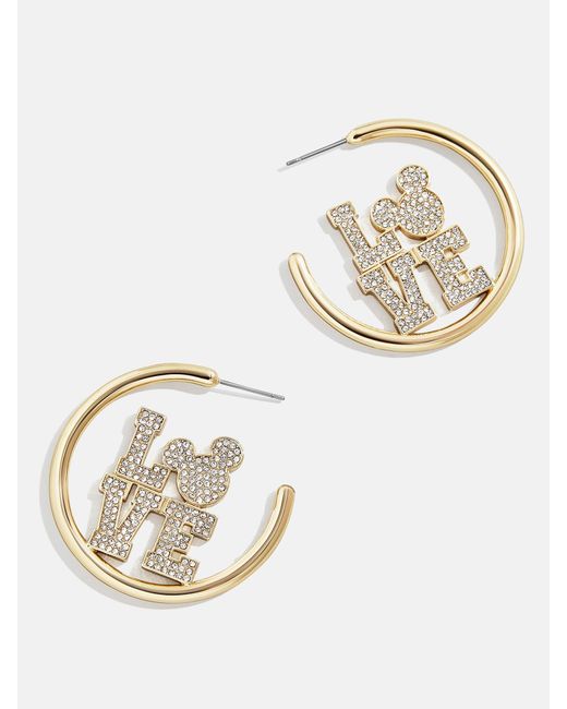 BaubleBar Natural Mickey Mouse Disney Love Earring Hoops