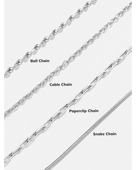 BaubleBar White Cluster Charm Necklace Chain