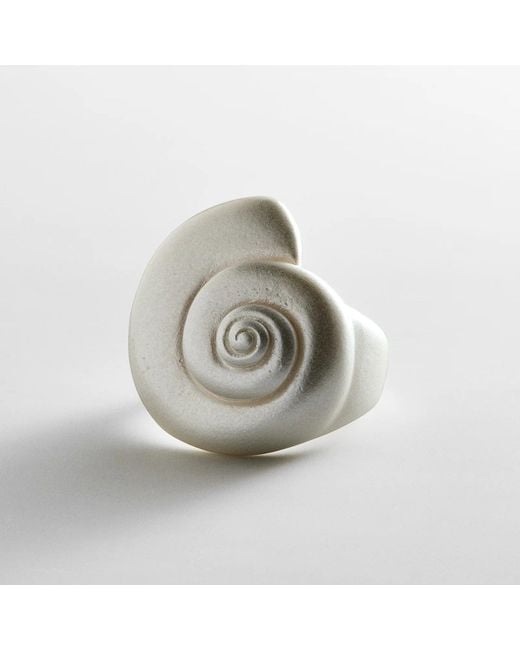 BaubleBar Gray Marina Shell Statement Ring
