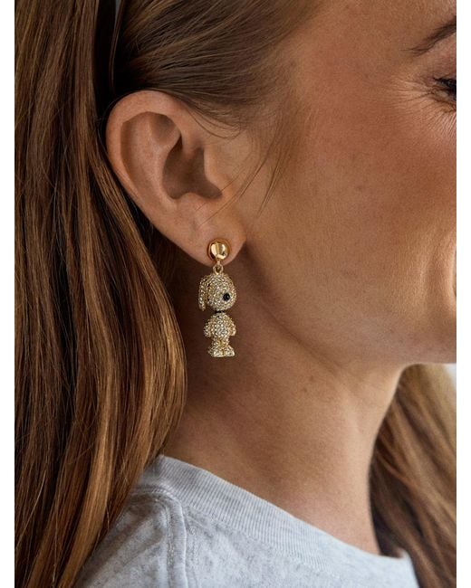 BaubleBar White Peanuts Snoopy Statement Earrings