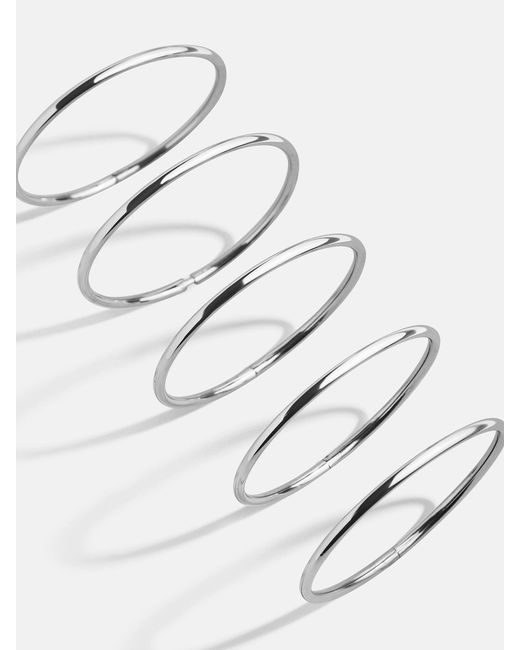 BaubleBar White Alexia Bangle Bracelet Set