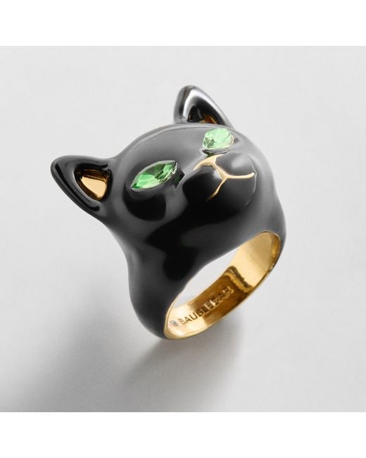 BaubleBar Green Cat's Out Statement Ring