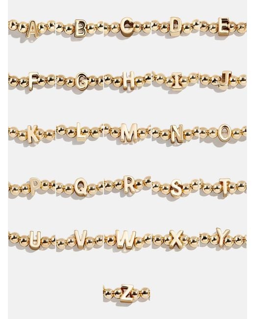 BaubleBar Metallic Gold Repeating Initial Pisa Bracelet