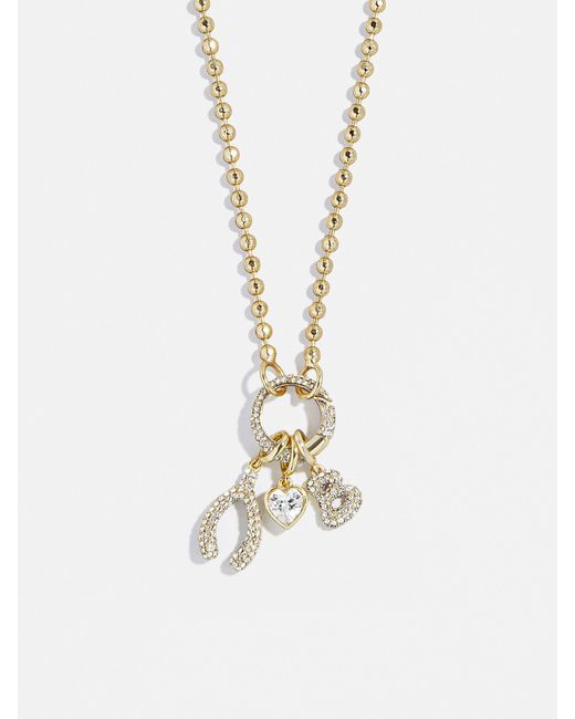 BaubleBar White Cluster Charm Necklace Chain