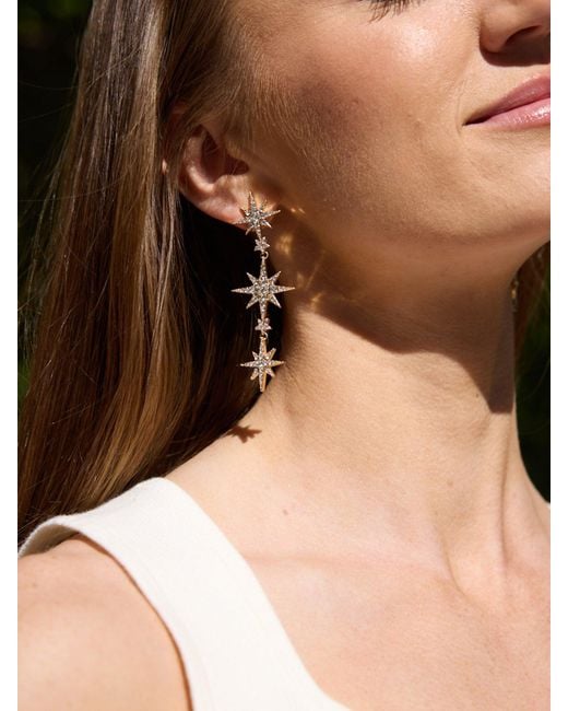 BaubleBar White Venus Celestial Statement Earrings