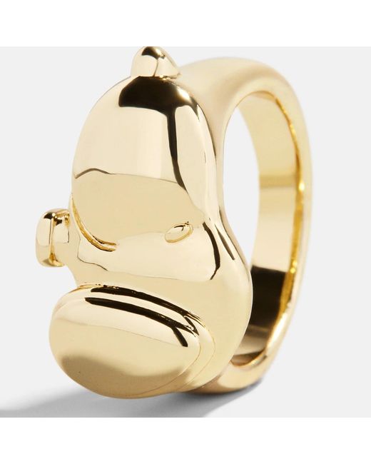 BaubleBar Metallic Peanuts Snoopy Statement Ring