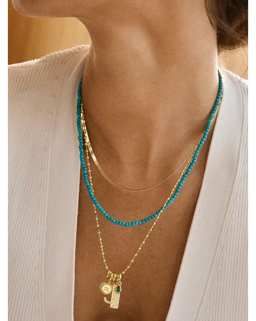 BaubleBar White Cluster Charm Necklace Chain