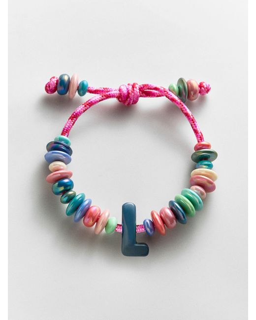 BaubleBar Gray Make Waves Initial Bracelet