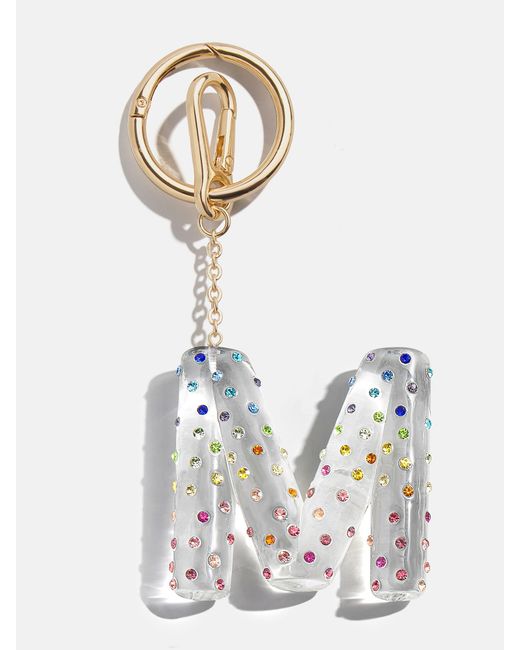 BaubleBar White Confetti Initial Bag Charm