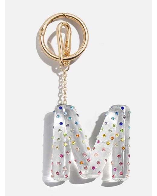 BaubleBar White Confetti Initial Bag Charm
