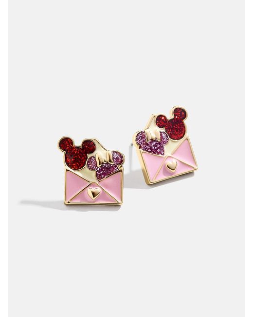 BaubleBar Disney Mickey Mouse Love Letter Earrings in Pink