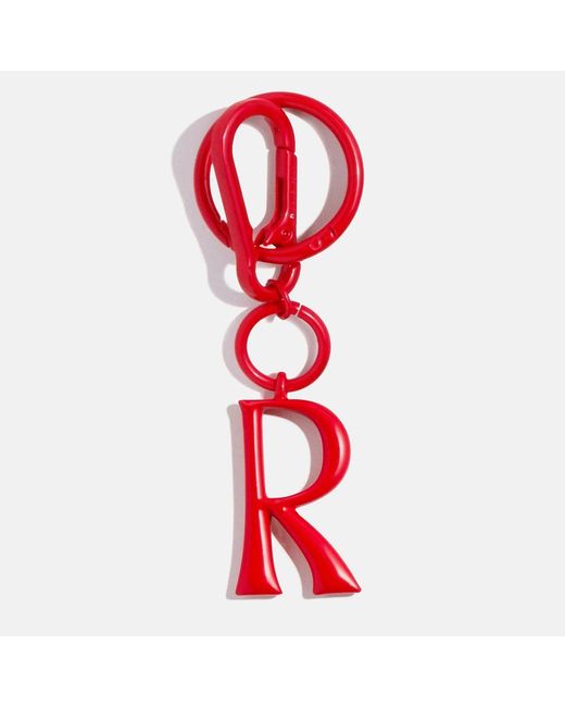 BaubleBar Red Initial Enamel Bag Charm