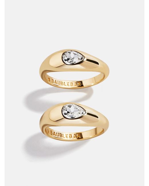 BaubleBar Metallic Vanessa Ring Set