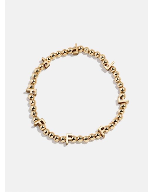 BaubleBar Metallic Gold Repeating Initial Pisa Bracelet