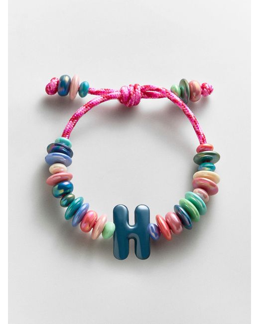 BaubleBar Gray Make Waves Initial Bracelet