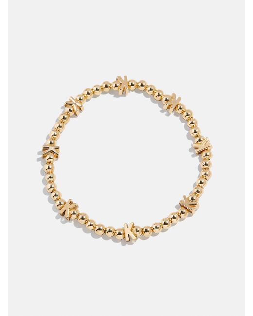 BaubleBar Metallic Gold Repeating Initial Pisa Bracelet