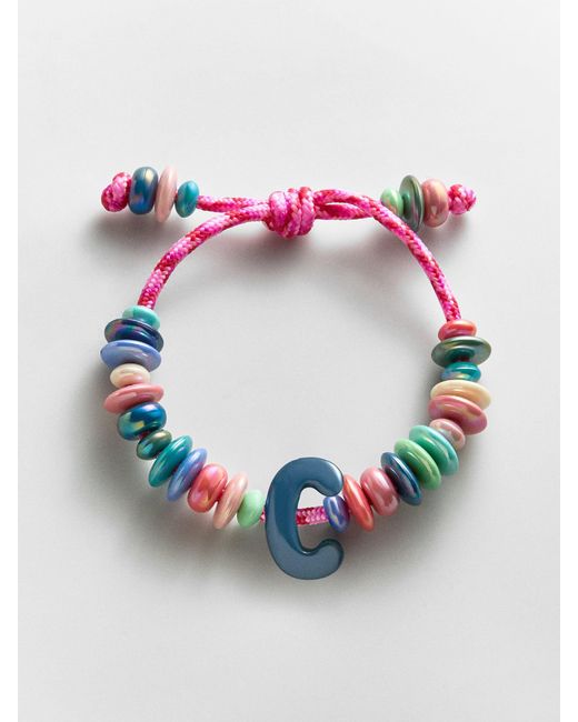 BaubleBar Gray Make Waves Initial Bracelet