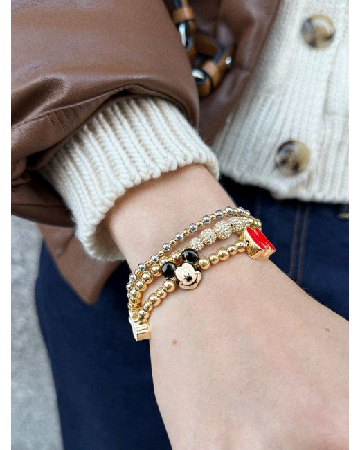 BaubleBar White Disney Mickey Mouse Pisa Charm Bracelet