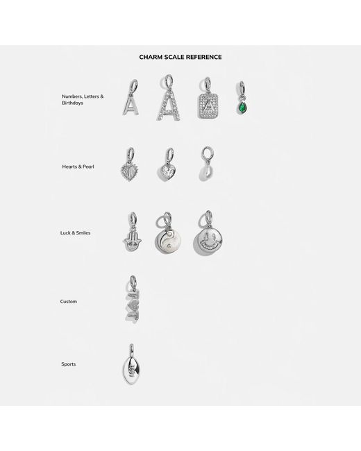 BaubleBar White Classic Silver Initial Cluster Charm