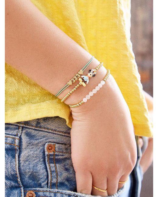 Bracelets and Anklets | BaubleBar | Beaded stretch bracelet, Heart beads,  Summer jewelry trends